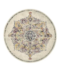 Rug Culture Museum Kendall Bone Round Rug