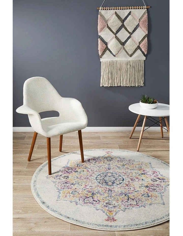 Rug Culture Museum Kendall Bone Round Rug 3 Rug Culture Museum Kendall Bone Round Rug - Image 3