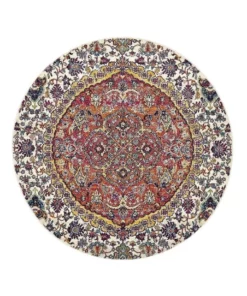 Rug Culture Museum Shelly Rust Round Rug -Home Decor Shop 798039460 1 720x928