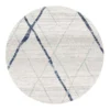 Rug Culture Oasis Noah White Blue Contemporary Round Rug