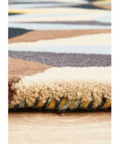 Rug Culture Matrix Pure Wool 900 Blue Round Rug -Home Decor Shop 798040810 4 720x928