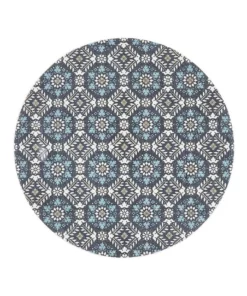 Rug Culture Lunar 419 Printed Blue