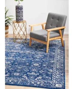 Rug Culture Evoke Oasis Navy Transitional Rug -Home Decor Shop 798042160 7 720x928