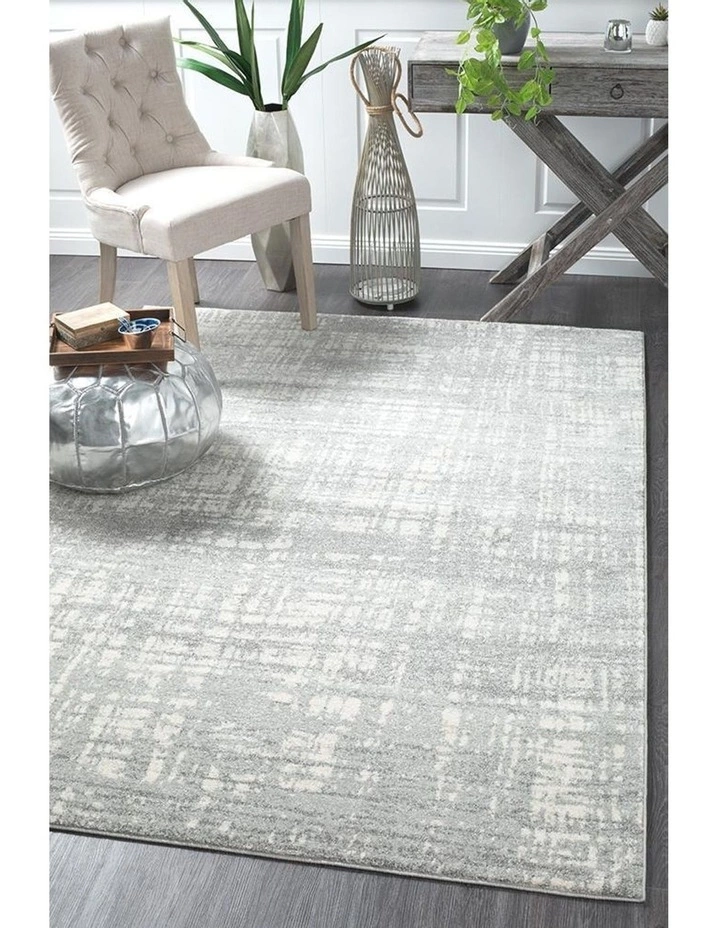 Rug Culture Mirage Ashley Abstract Modern Silver Grey Rug 2 Rug Culture Mirage Ashley Abstract Modern Silver Grey Rug - Image 2