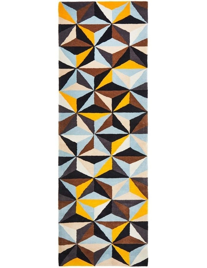 Rug Culture Matrix Pure Wool 900 Blue Runner Rug 3 Rug Culture Matrix Pure Wool 900 Blue Runner Rug - Image 3