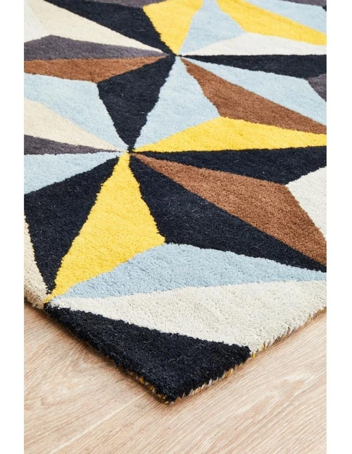 Rug Culture Matrix Pure Wool 900 Blue Runner Rug 4 Rug Culture Matrix Pure Wool 900 Blue Runner Rug - Image 4