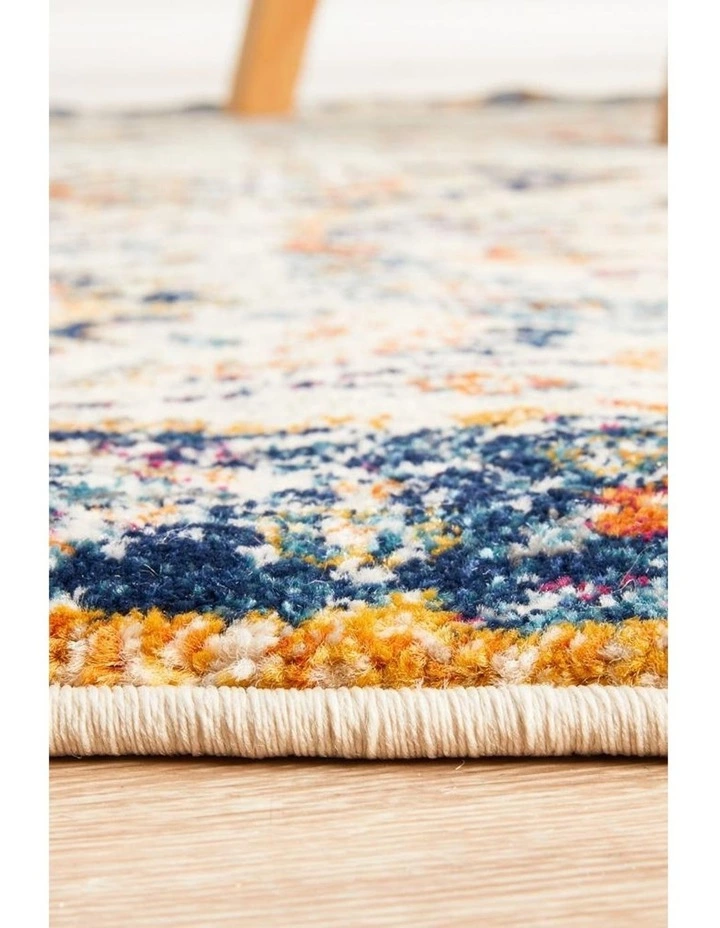 Rug Culture Evoke Peacock Ivory Transitional Round Rug 7 Rug Culture Evoke Peacock Ivory Transitional Round Rug - Image 7