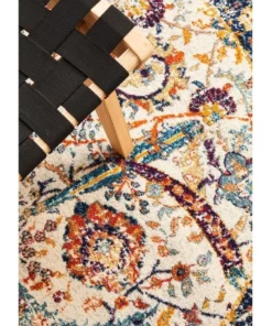 Rug Culture Evoke Peacock Ivory Transitional Round Rug 9 Rug Culture Evoke Peacock Ivory Transitional Round Rug -Home Decor Shop 798045400 5 720x928