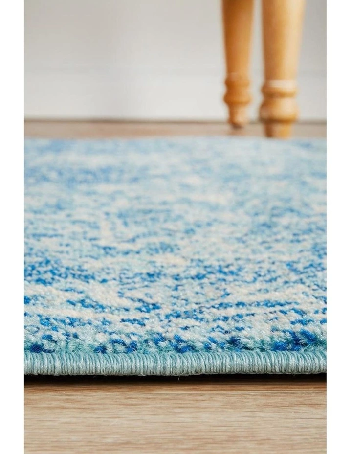 Rug Culture Evoke Muse Blue Transitional Runner Rug 4 Rug Culture Evoke Muse Blue Transitional Runner Rug - Image 4