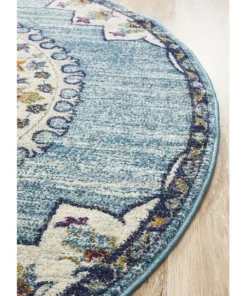 Rug Culture Babylon 202 Blue Round Rug -Home Decor Shop 798047650 3 720x928
