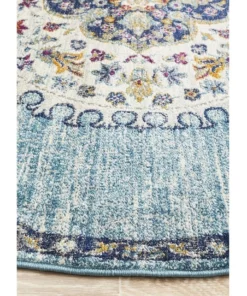 Rug Culture Babylon 202 Blue Round Rug -Home Decor Shop 798047650 4 720x928