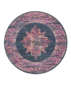 Rug Culture Babylon 211 Navy Round Rug