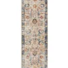 Rug Culture Evoke Peacock Ivory Transitional Runner Rug
