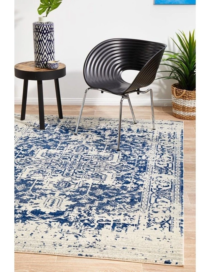 Rug Culture Evoke Horizon White Navy Transitional Rug 2 Rug Culture Evoke Horizon White Navy Transitional Rug - Image 2