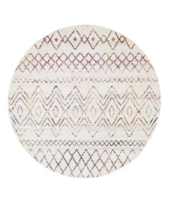 Rug Culture Oasis Nadia Multi Rustic Tribal Round Rug
