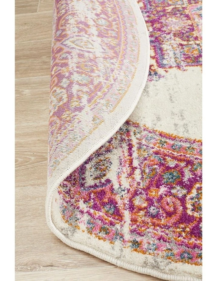 Rug Culture Babylon 211 Pink Round Rug 6 Rug Culture Babylon 211 Pink Round Rug - Image 6