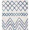 Rug Culture Oasis Nadia White Blue Rustic Tribal Round Rug