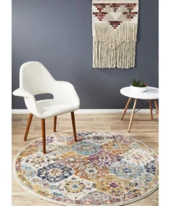 Rug Culture Museum Ainsley Round Rust Rug