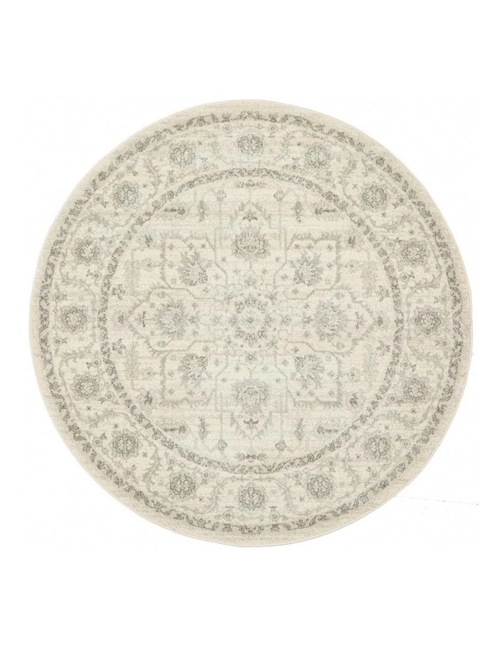 Rug Culture Evoke Winter White Transitional Round Rug 1 Rug Culture Evoke Winter White Transitional Round Rug