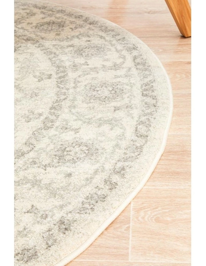 Rug Culture Evoke Winter White Transitional Round Rug 3 Rug Culture Evoke Winter White Transitional Round Rug - Image 3
