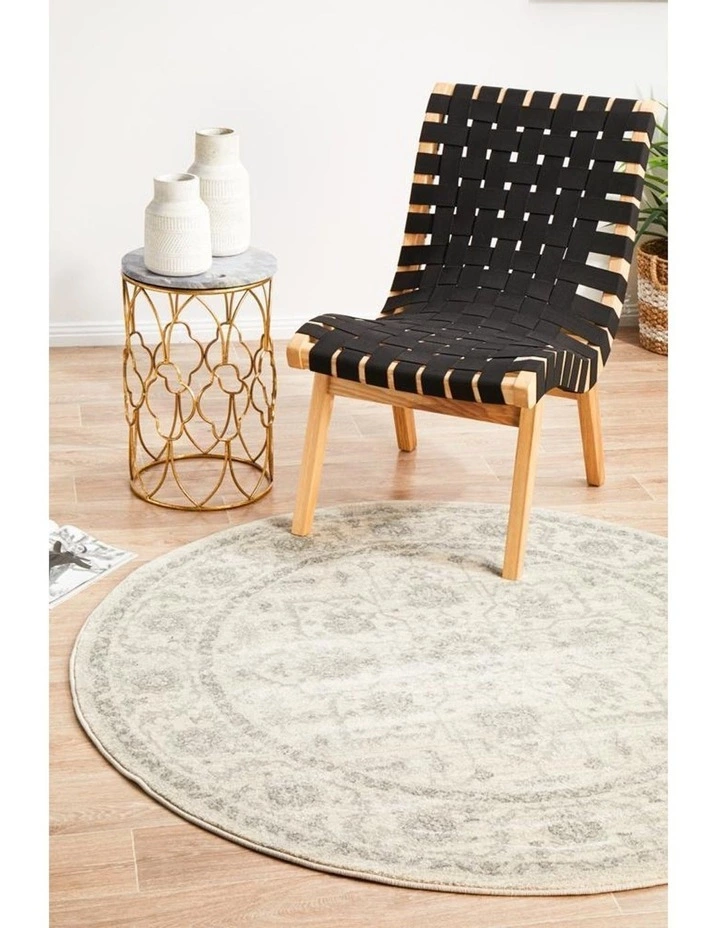 Rug Culture Evoke Winter White Transitional Round Rug 6 Rug Culture Evoke Winter White Transitional Round Rug - Image 6