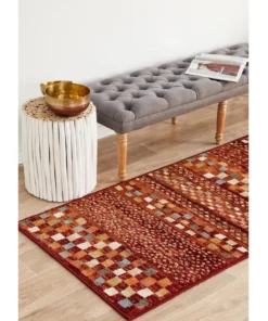 Rug Culture Oxford Mayfair Squares Rust Rug -Home Decor Shop 798109750 5 720x928