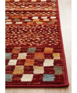 Rug Culture Oxford Mayfair Squares Rust Rug -Home Decor Shop 798109750 7 720x928