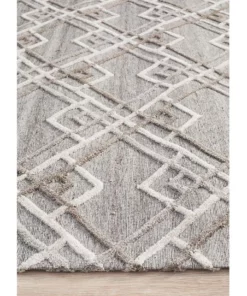 Rug Culture Visions Winter Silver Stream Modern Rug
