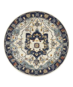 Rug Culture Babylon 201 Blue Round Rug
