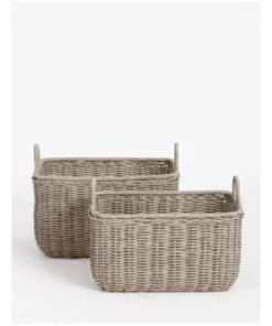 Heritage Giovanni Grey Basket 51x43cm -Home Decor Shop 798325030 4 720x928