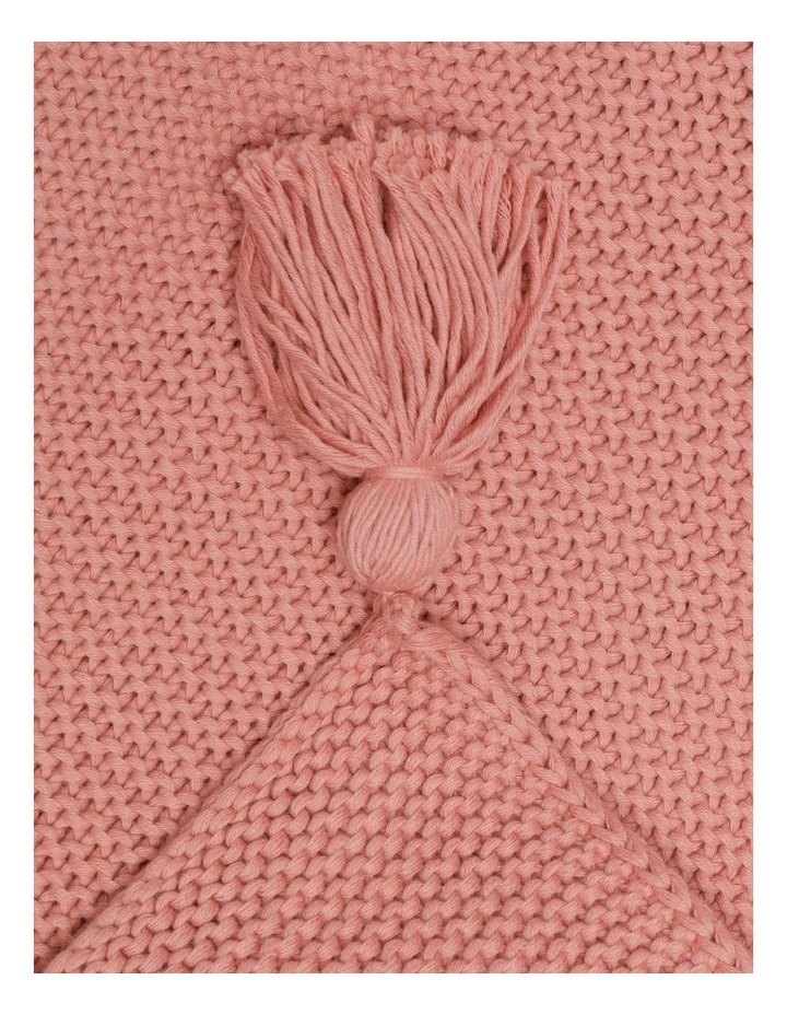 Vue Melaky Knitted Tassel Throw Pink Clay 2 Vue Melaky Knitted Tassel Throw Pink Clay - Image 2