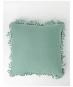 Australian House & Garden Moreton Tassle Linen Square Cushion Sea Mist