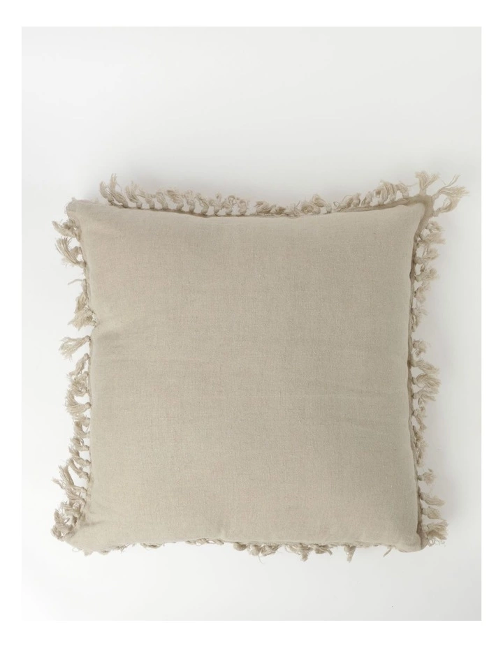 Australian House & Garden Moreton Tassle Linen Square Cushion Natural 1 Australian House & Garden Moreton Tassle Linen Square Cushion Natural