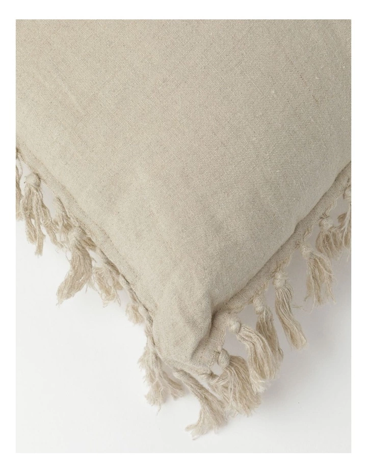 Australian House & Garden Moreton Tassle Linen Square Cushion Natural 2 Australian House & Garden Moreton Tassle Linen Square Cushion Natural - Image 2
