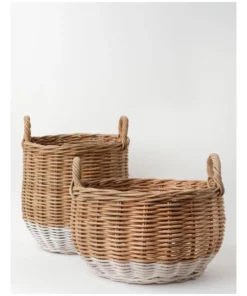 Milkshake White Dipped Rattan Basket -Home Decor Shop 800139880 4 720x928