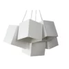 Innovatec Loria White White Square Cluster Pendant Lights