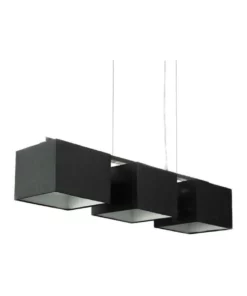 Innovatec Godwin Black Black Square Trio Pendant Lights