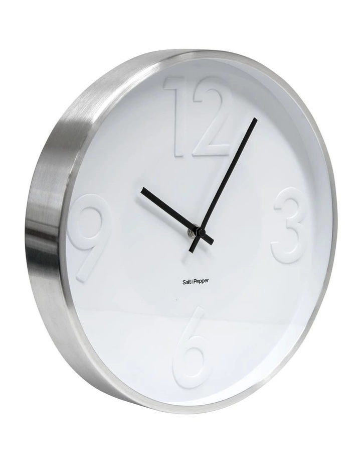Salt&Pepper Landon Clock - 31cm - White 2 Salt&Pepper Landon Clock - 31cm - White - Image 2