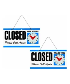 Headline Open & Close Sign w/ Clock - 292 x 150mm -Home Decor Shop 802578880 3 720x928