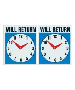 Headline Open Come In & Will Return w/ Clock - 19 x 23cm -Home Decor Shop 802578970 3 720x928