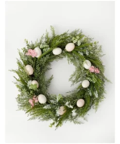 Heritage Faux Vine & Egg Wreath- 55cm