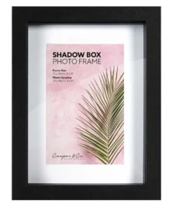 Cooper & Co Set of 2 15x20cm mat to 10x15cm Set of 2 Black Shadow Box Wooden Photo Frame