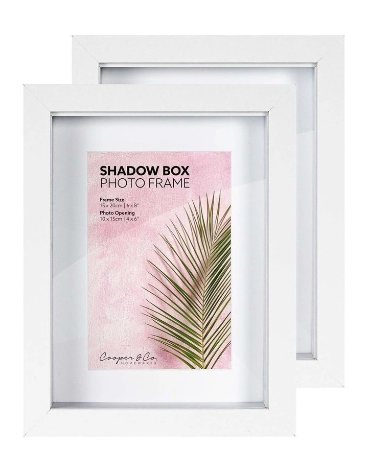 Cooper & Co Set of 2 15x20cm mat to 10x15cm Set of 2 White Shadow Box Wooden Photo Frame 3 Cooper & Co Set of 2 15x20cm mat to 10x15cm Set of 2 White Shadow Box Wooden Photo Frame - Image 3
