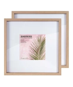 Cooper & Co Set of 2 40x40cm mat to 20x20cm Set of 2 Oak Shadow Box Wooden Photo Frame -Home Decor Shop 803748070 3 720x928