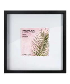 Cooper & Co Set of 2 40x40cm mat to 20x20cm Set of 2 Black Shadow Box Wooden Photo Frame
