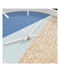 Cooper & Co 30cm Blue/Rattan Cayman Silent Movement Round Wall Clock -Home Decor Shop 803749060 5 720x928