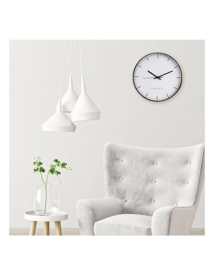 Cooper & Co 30cm Gold Nelson Silent Movement Round Wall Clock 2 Cooper & Co 30cm Gold Nelson Silent Movement Round Wall Clock - Image 2