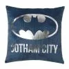 Batman Gotham City Square Cushion Blue/Silver