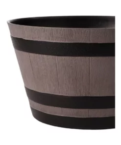 Cooper & Co Set of 2 52cm & 38cm Half Barrel Grey Round Planter Pots -Home Decor Shop 804668500 3 720x928