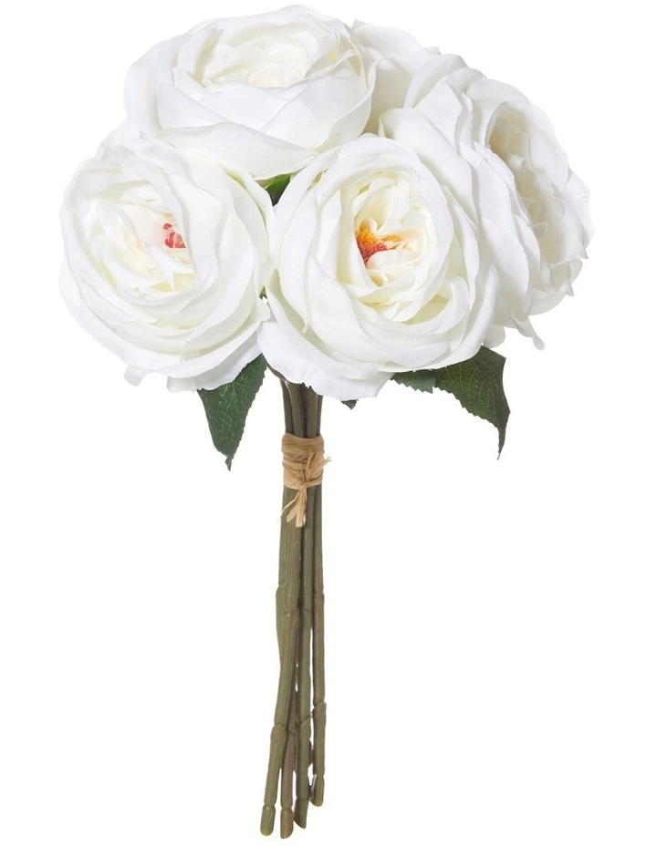 Rogue Columbian Rose Bouquet 37cm Flower Arrangement White 1 Rogue Columbian Rose Bouquet 37cm Flower Arrangement White